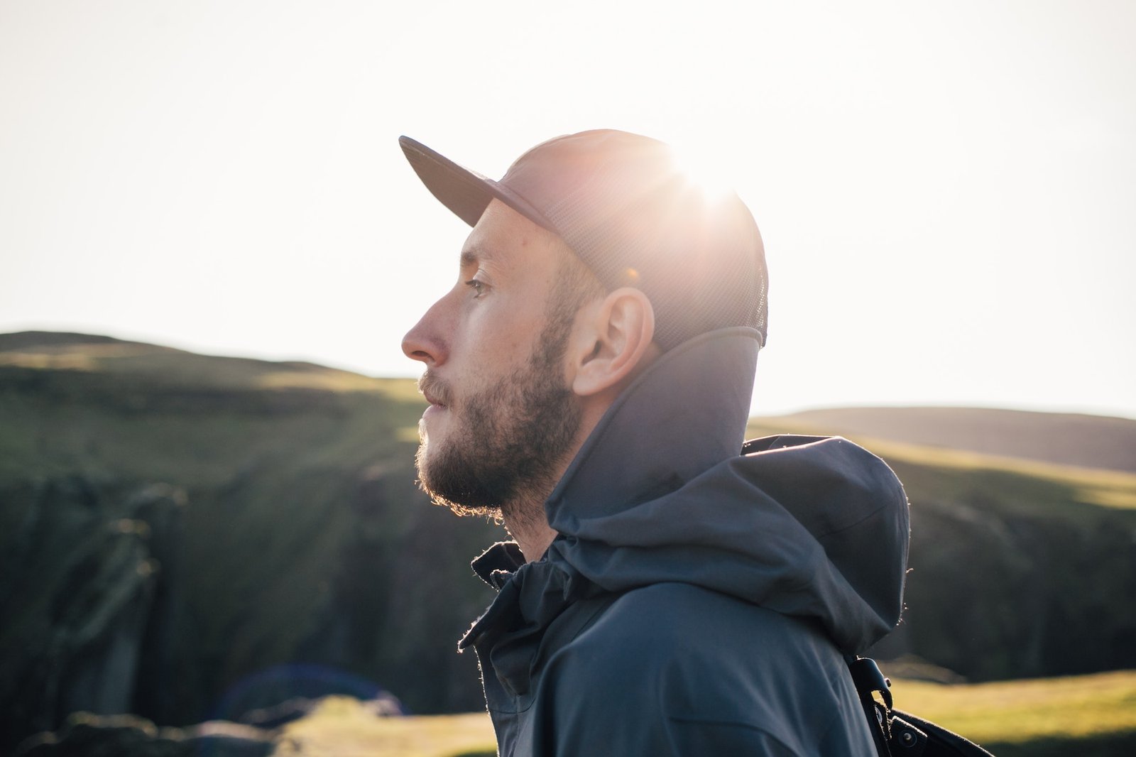 Traveller explore rugged landscape of iceland